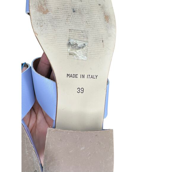 Donald Pliner Lilac Purple Quin Square‎ Toe Leather Toe Ring Sandal Size 8 1/2 - Picture 8 of 9